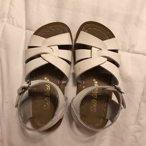 Saltwater sandals. White. Size 8.